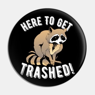 Raccoon Here To Get Trashed! Pin