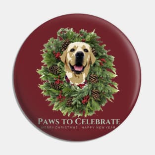 Paws to Celebrate with Yellow Labs Pin