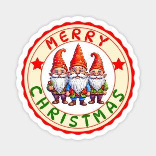 Cute Christmas Gnomes Magnet