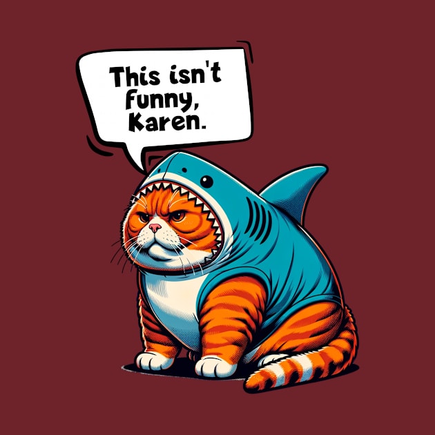 Fat Orange Cat in Shark Costume 😾🦈 by Critter Chaos