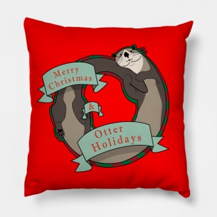 And Otter Holidays Pillow