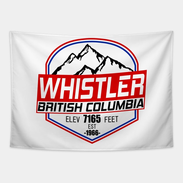 Ski Whistler B.C Canada Skiing and Mountain Biking Paradise Tapestry by ChrisWilson