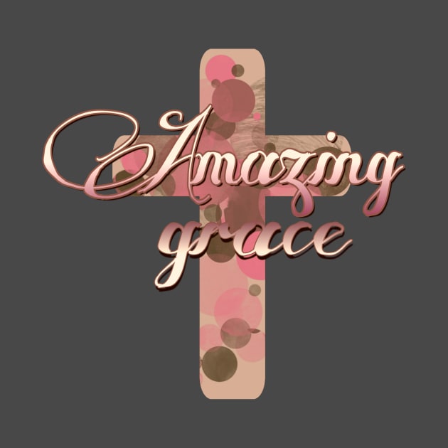 Amazing Grace with Stylized Cross by AlondraHanley