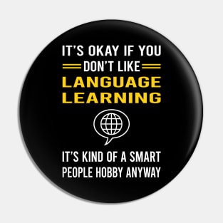 Smart People Hobby Language Learning Pin