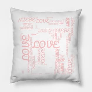 Love, said in different languages with the same feeling Pillow