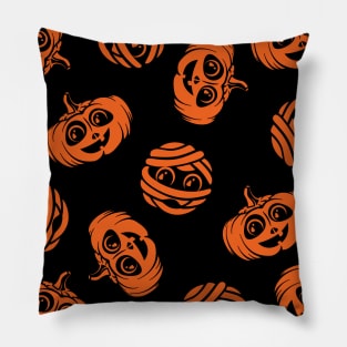 Cute Pumpkins and Mummy Heads Pillow