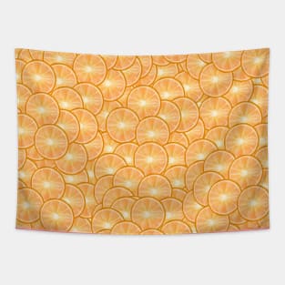 All Over Orange Citrus Slice Pattern Tapestry