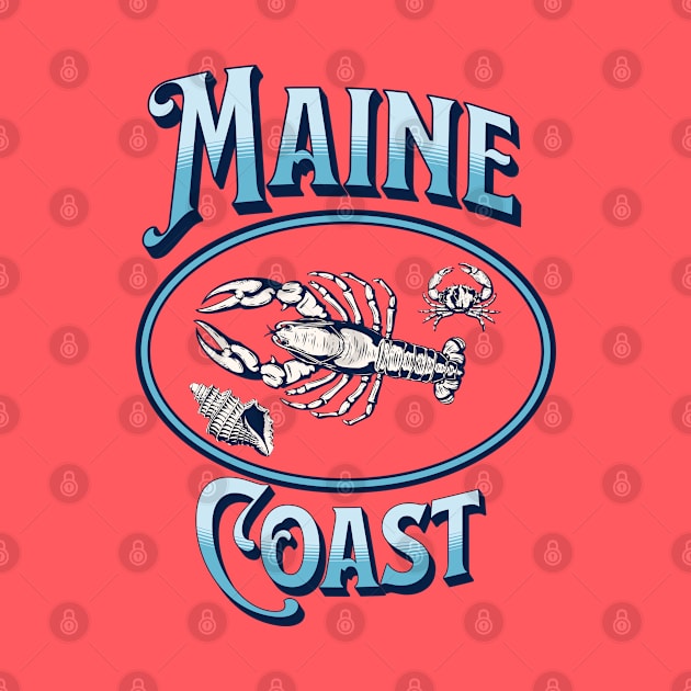 Maine Coast Lobster Crab Seashell by ArtisticRaccoon