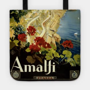 Vintage Travel Poster Italy Amalfi Tote