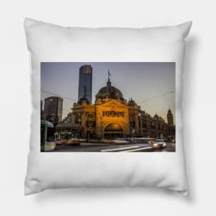 Flinders Street Station, Melbourne, Victoria, Australia. Pillow