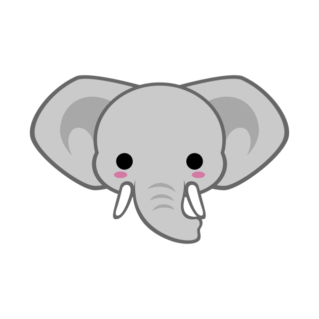 Cute African Elephant with Tusks by alien3287