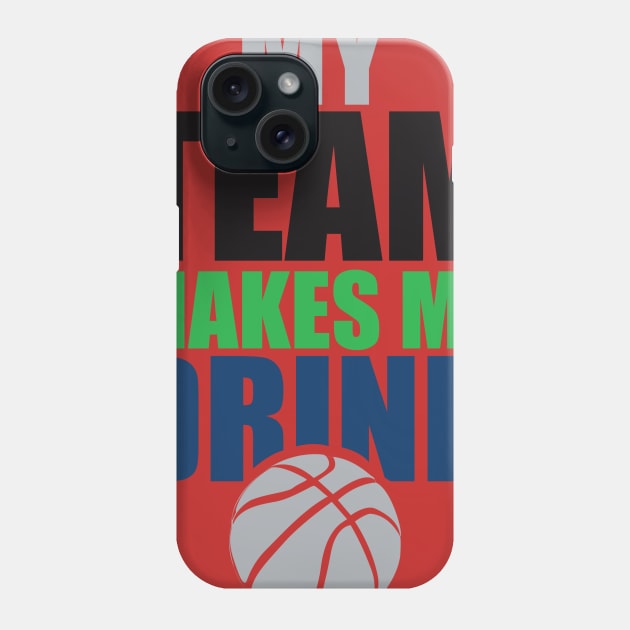 NBA Minnesota Timberwolves Drink Phone Case by SillyShirts