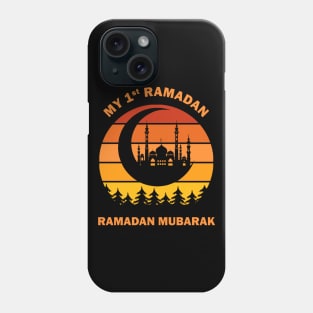 My First Ramadan 1st Ramadan Mubarak Ramadan Kareem Mosque Crescent Dawn Dusk Gift Phone Case