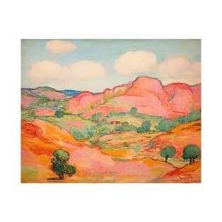 Pink Mountains Pastel Nature T-Shirt