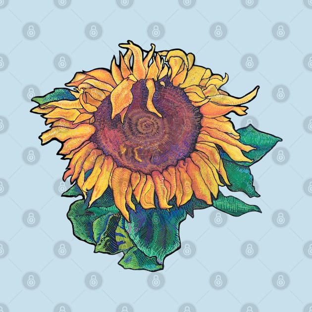 Big Sunflower Moderna by NoCoBirds