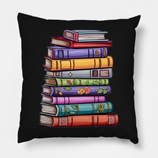 Stack of Books Pillow