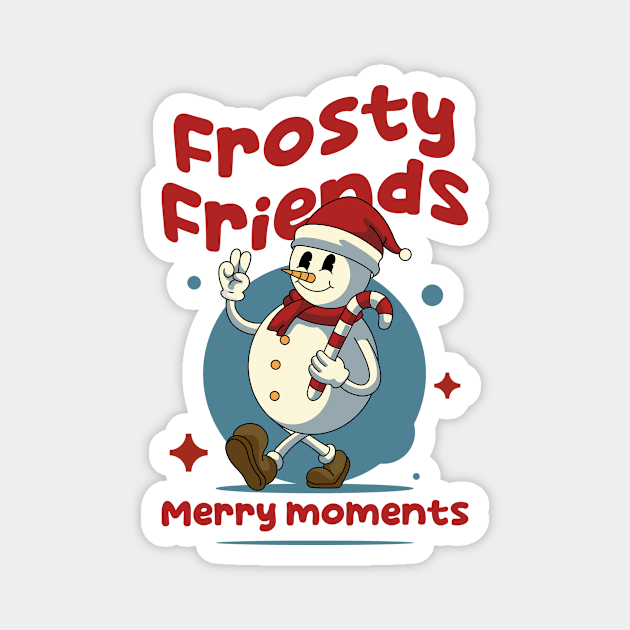 Frosty Friend Christmas Magnet by milatees