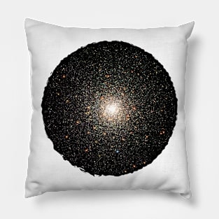 Space and Stars Scribble Circle Frame Pillow