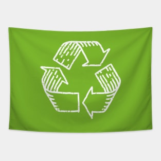 Grunge recycling symbol Tapestry