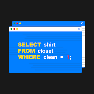 Programmer Programming Select Shirt From Closet Where Clean T-Shirt