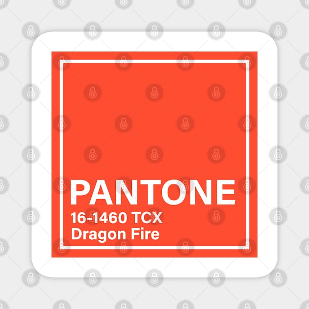 PANTONE 16-1460 TCX Dragon Fire, orange Magnet by princessmi-com