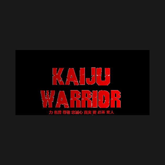 Upgrade Kaiju warrior black background by JC Kaiju Merch 