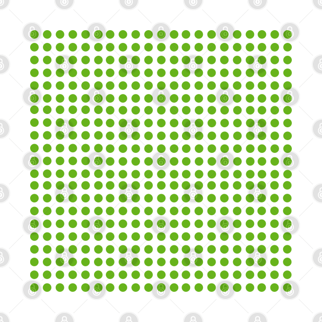 Green Polka Dots on White Background by who_rajiv