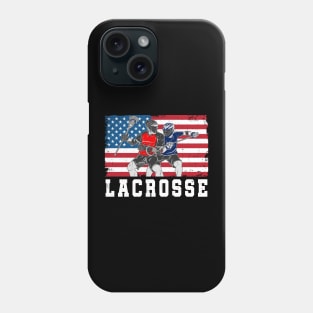 American Flag Lacrosse Phone Case