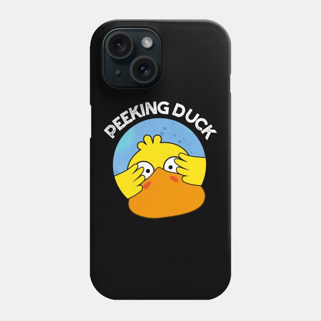 Peeking Duck Funny Animal Chinese Dish Pun Phone Case by punnybone