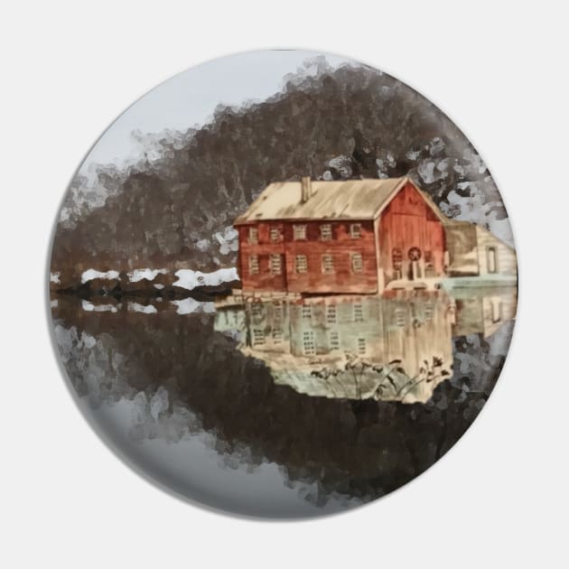 The red house by the lake Pin by Finn Art by MB