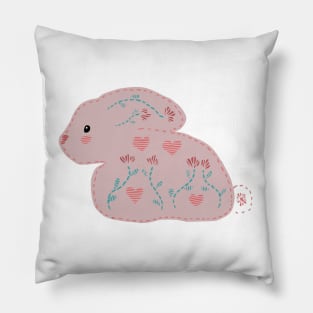 Cross-Stitch Rabbit Pillow