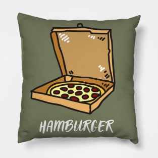 Slightly Wrong  Funny Pizza Hamburger Pillow
