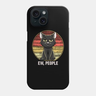 Ew People Black Cat Vintage Retro sunset Phone Case