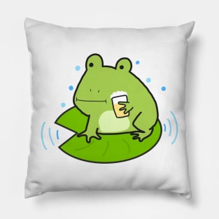 Cheers Kanpai Beer Fogg Cute Kawaii Funny Meme Animal Art Pillow