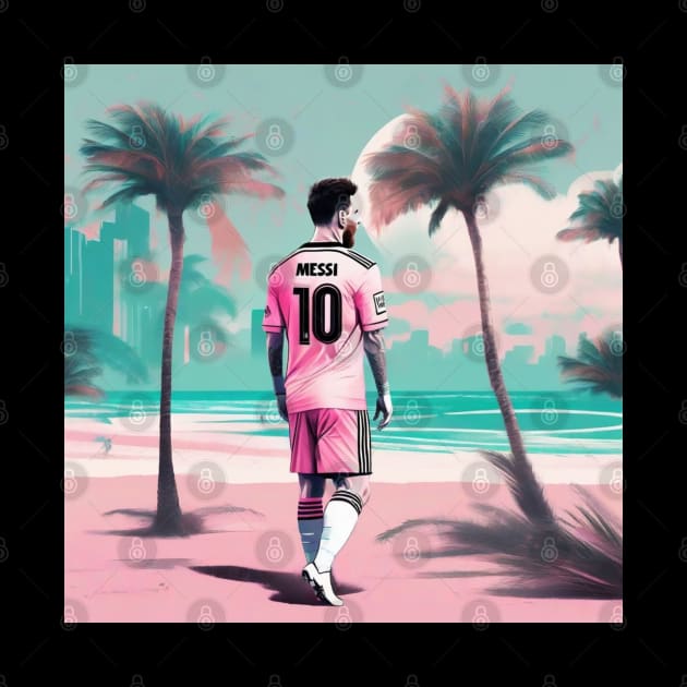 Messi in Miami Goat Art Gift by The GOAT Store