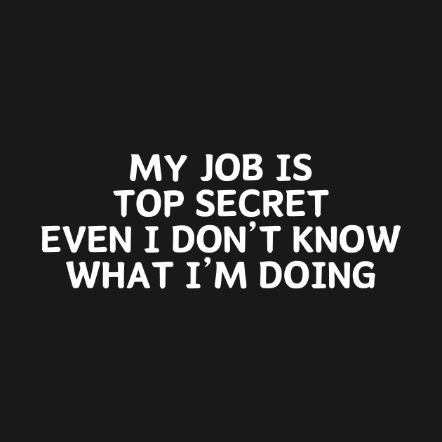 my job Is Top secret even I Don't know what I'm Doing by manandi1