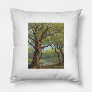 Apple Picture Meadow Beautiful Vintage Retro Pillow