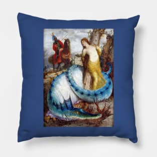 Angelika, guarded by a dragon (Angelica and Ruggiero) - Arnold Böcklin Pillow