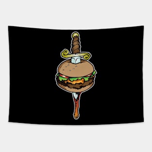 Burger on a Knife Tapestry