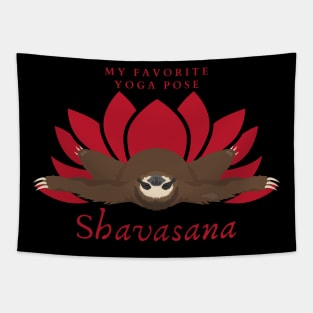 Yoga sloth - Shavasana Tapestry