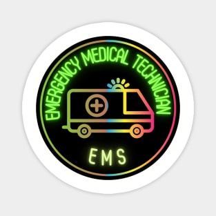 Neon emt first responder Magnet