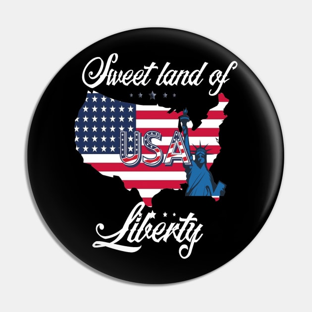 Sweet land of liberty ,4th of july happy independence day , flag USA Pin by Nice Shop