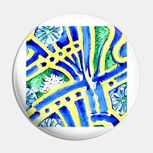 Abstract Majilica pattern Pin