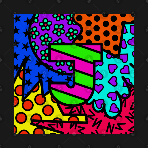 Alphabet Series - Letter J - Bright and Bold Initial Letters by JossSperdutoArt