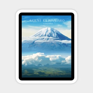 Mount Kilimanjaro, Mt. Kilimanjaro, Tanzania, Travel Print, Travel Wall Art, Travel Home Décor, Travel Gift Art Magnet