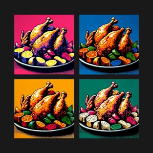 Pop Chicken Confit Art - French Cuisine Culinary T-Shirt