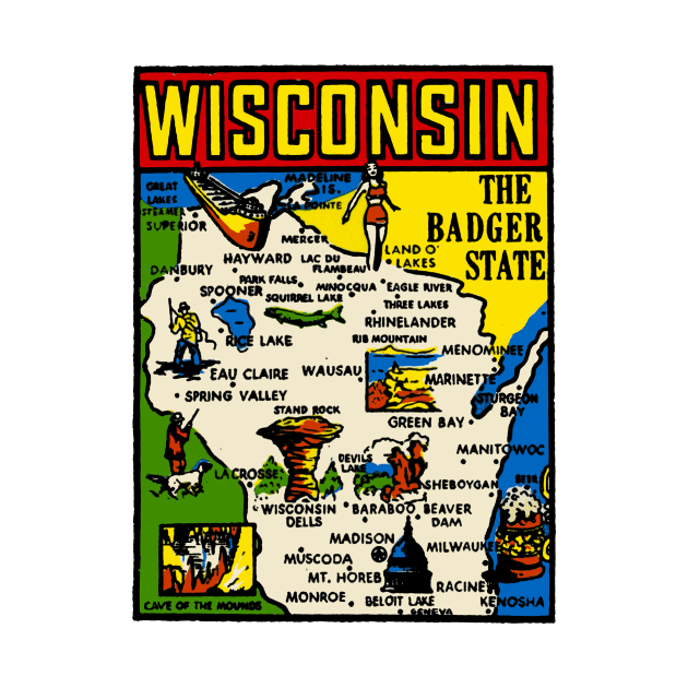 Vintage Wisconsin Decal by zsonn