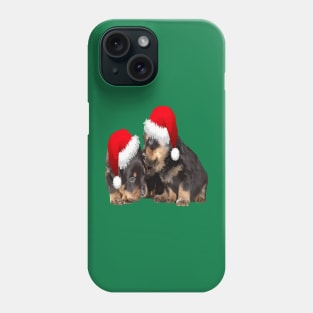 Christmas Rottweilers Wearing Festive Holiday Hats Phone Case