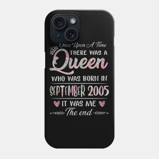 Girls 15th Birthday Queen September 2005 15 Years Old Phone Case