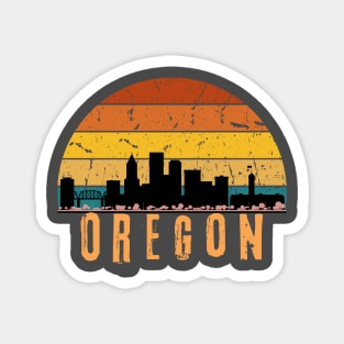 Vintage Sunset Oregon Magnet